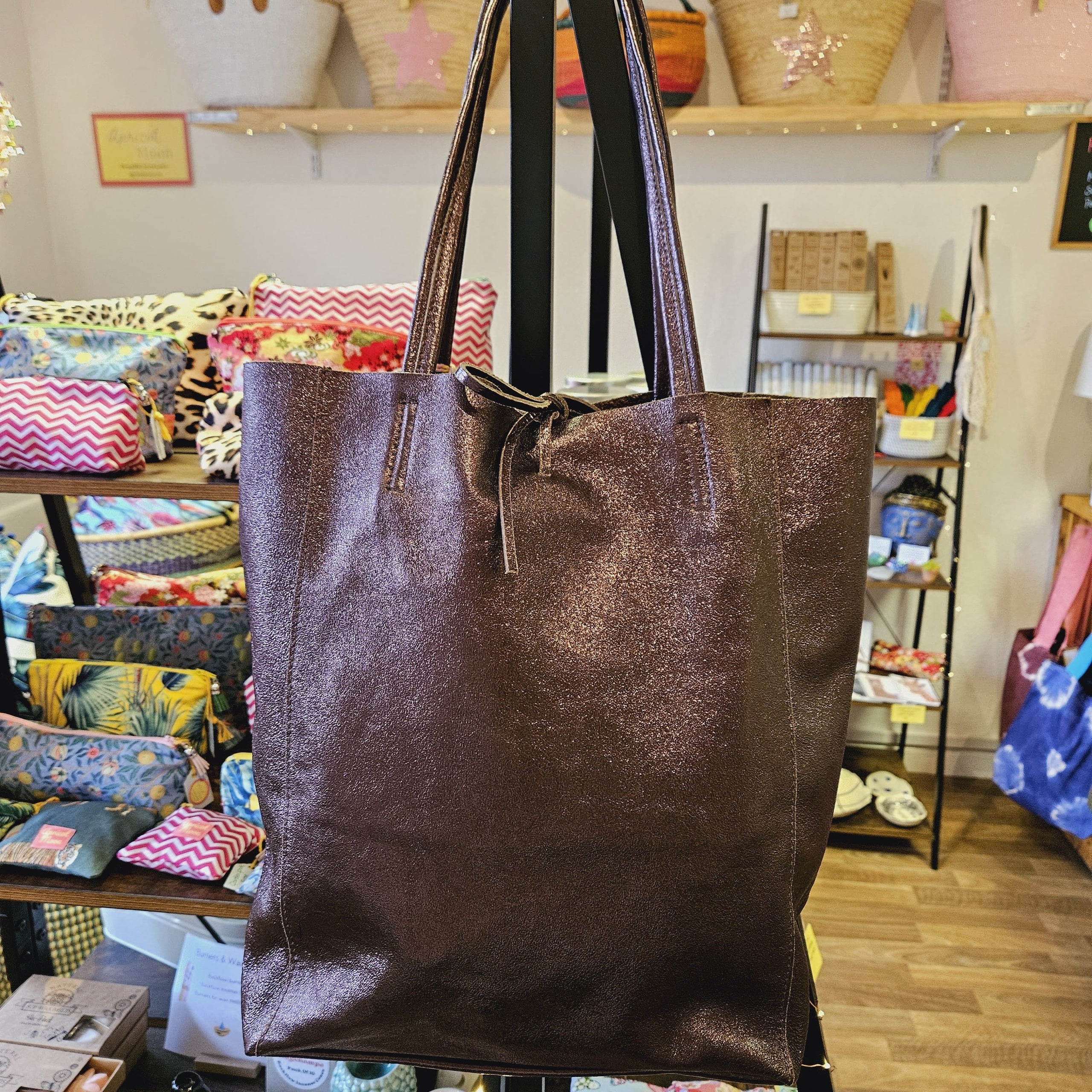 Bronze tote bag hotsell